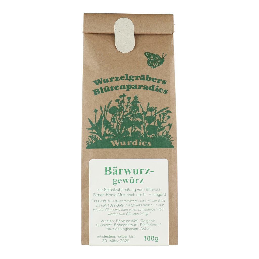 [R11/E10/K1] Bärwurzgewürzmischung / Birnhonig Mischpulver (Papiertüte)
