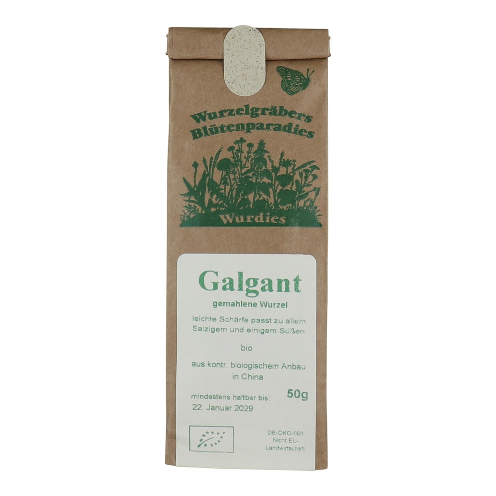 [R03/E03/K1] Bio Galgantwurzel gemahlen (Papiertüte)
